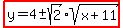 highlight%28y=4%2B-+sqrt%282%29sqrt%28x%2B11%29%29