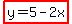 highlight%28y=5-2x%29