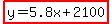 highlight%28y=5.8x%2B2100%29