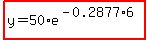 highlight%28y=50%2Ae%5E%28-0.2877%2A6%29%29