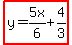 highlight%28y=5x%2F6%2B4%2F3%29