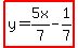 highlight%28y=5x%2F7-1%2F7%29