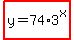 highlight%28y=74%2A3%5Ex%29