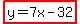 highlight%28y=7x+-+32%29