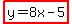 highlight%28y=8x-5%29