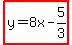 highlight%28y=8x-5%2F3%29