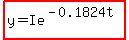 highlight%28y=Ie%5E%28-0.1824t%29%29