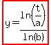 highlight%28y=ln%28t%2Fa%29%2Fln%28b%29%29