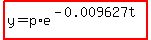 highlight%28y=p%2Ae%5E%28-0.009627t%29%29