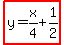 highlight%28y=x%2F4%2B1%2F2%29