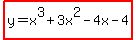 highlight%28y=x%5E3%2B3x%5E2-4x-4%29