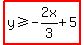 highlight%28y%3E=-2x%2F3%2B5%29