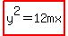 highlight%28y%5E2=12mx%29