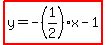 highlight%28y+=+-%281%2F2%29x+-1%29