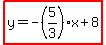 highlight%28y+=+-%285%2F3%29x%2B8%29