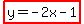 highlight%28y+=+-2x-1%29