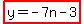 highlight%28y+=+-7n+-+3%29