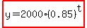 highlight%28y+=+2000%280.85%29%5Et%29