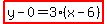 highlight%28y-0=3%28x-6%29%29