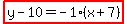 highlight%28y-10=-1%28x%2B7%29%29