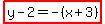 highlight%28y-2=-%28x%2B3%29%29