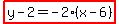 highlight%28y-2=-2%28x-6%29%29