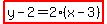 highlight%28y-2=2%28x-3%29%29