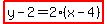 highlight%28y-2=2%28x-4%29%29
