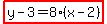 highlight%28y-3=8%28x-2%29%29