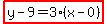highlight%28y-9=3%28x-0%29%29