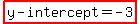 highlight%28y-intercept=-3%29