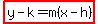 highlight%28y-k=m%28x-h%29%29