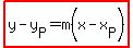 highlight%28y-y%5BP%5D=m%28x-x%5BP%5D%29%29