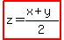 highlight%28z=%28x%2By%29%2F2%29