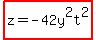 highlight%28z=-42y%5E2t%5E2%29