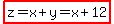 highlight%28z=x%2By=x%2B12%29