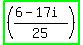 highlight_green%28%28%286-17i%29%2F25%29%29
