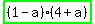 highlight_green%28%281+-+a%29%284+%2B+a%29%29