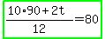 highlight_green%28%2810%2A90%2B2t%29%2F12=80%29