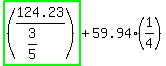 highlight_green%28%28124.23%2F%283%2F5%29%29%29%2B59.94%2A%281%2F4%29