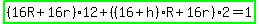 highlight_green%28%2816R%2B16r%2912%2B%28%2816%2Bh%29R%2B16r%292=1%29