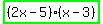 highlight_green%28%282x+-+5%29%28x+-+3%29%29