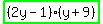 highlight_green%28%282y-1%29%28y%2B9%29%29