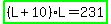 highlight_green%28%28L%2B10%29%2AL=231%29