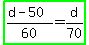 highlight_green%28%28d-50%29%2F60=d%2F70%29