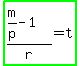 highlight_green%28%28m%2Fp+-+1%29%2Fr+=+t%29