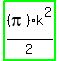 highlight_green%28%28pi%29k%5E2%2F2%29