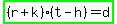 highlight_green%28%28r%2Bk%29%28t-h%29=d%29