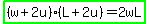 highlight_green%28%28w%2B2u%29%28L%2B2u%29=2wL%29