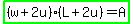 highlight_green%28%28w%2B2u%29%28L%2B2u%29=A%29